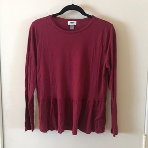 Long Sleeve Peplum T-Shirt